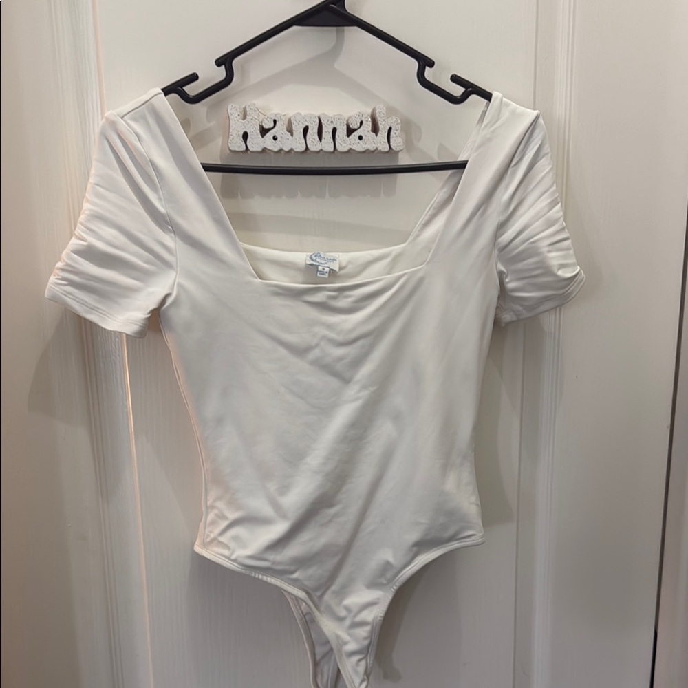 White Short Sleeve Bodysuit